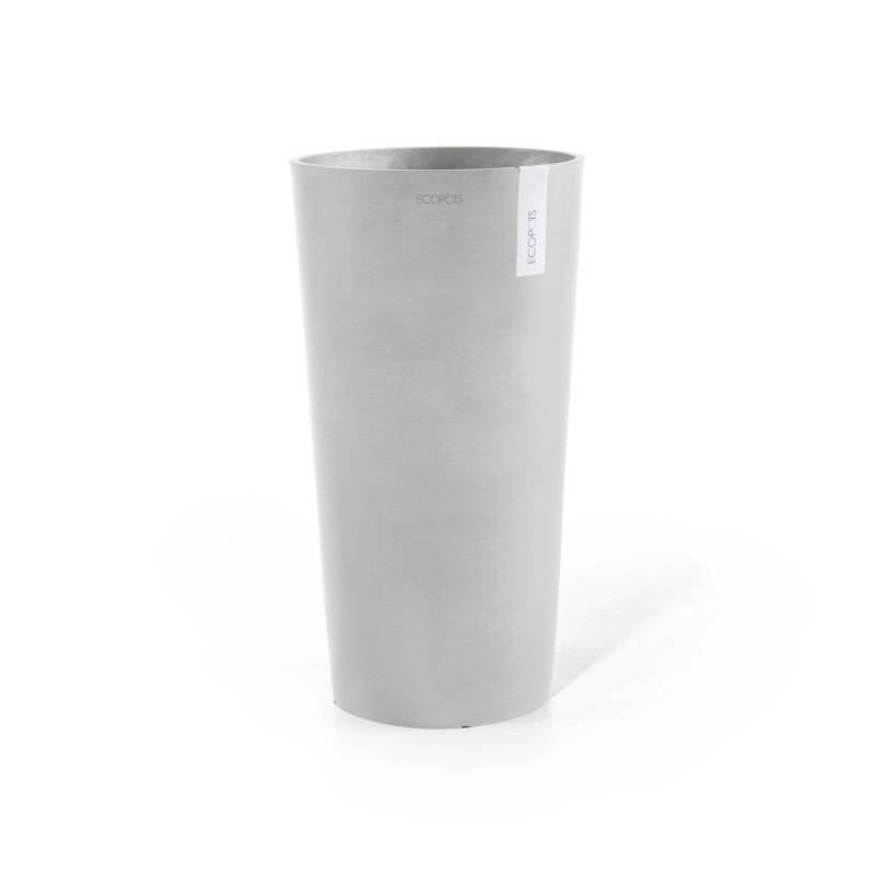 Ecopots Pflanztopf Amsterdam Halbhoch Weißgrau 34 cm x 66 cm von Ecopots