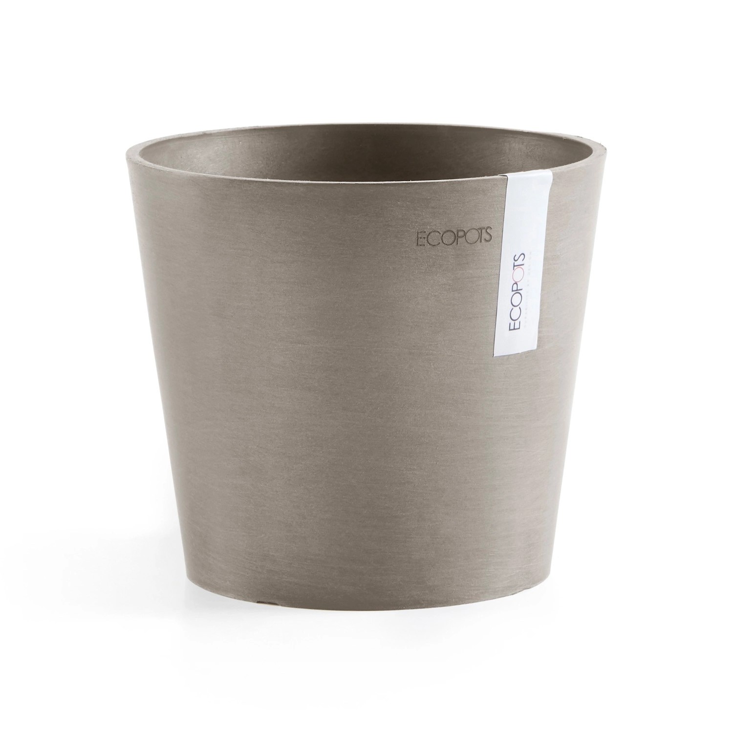 Ecopots Pflanztopf Amsterdam Mini Taupe 17 cm x 14,9 cm von Ecopots