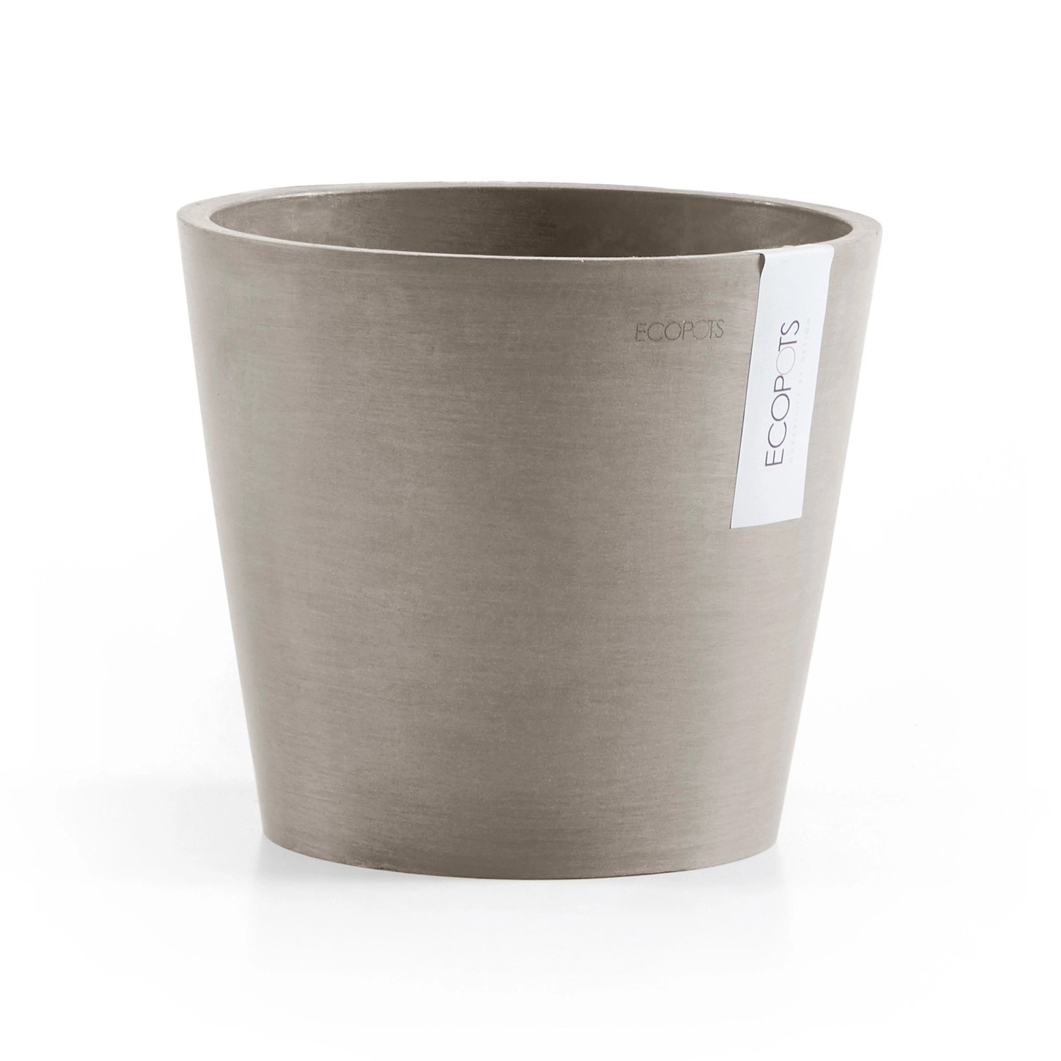 Ecopots Pflanztopf Amsterdam Taupe 20 cm x 17,5 cm von Ecopots