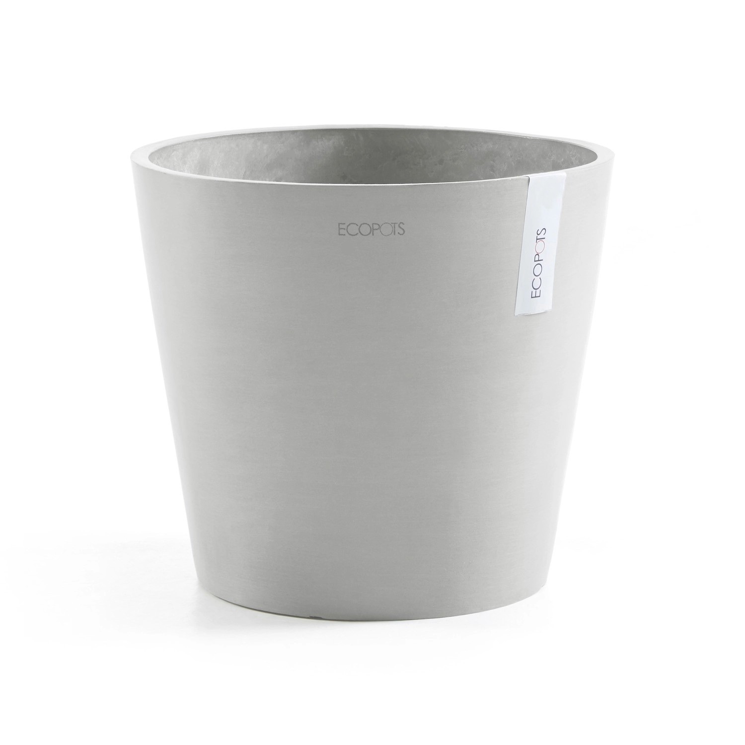 Ecopots Pflanztopf Amsterdam Weißgrau 40 cm x 35 cm von Ecopots