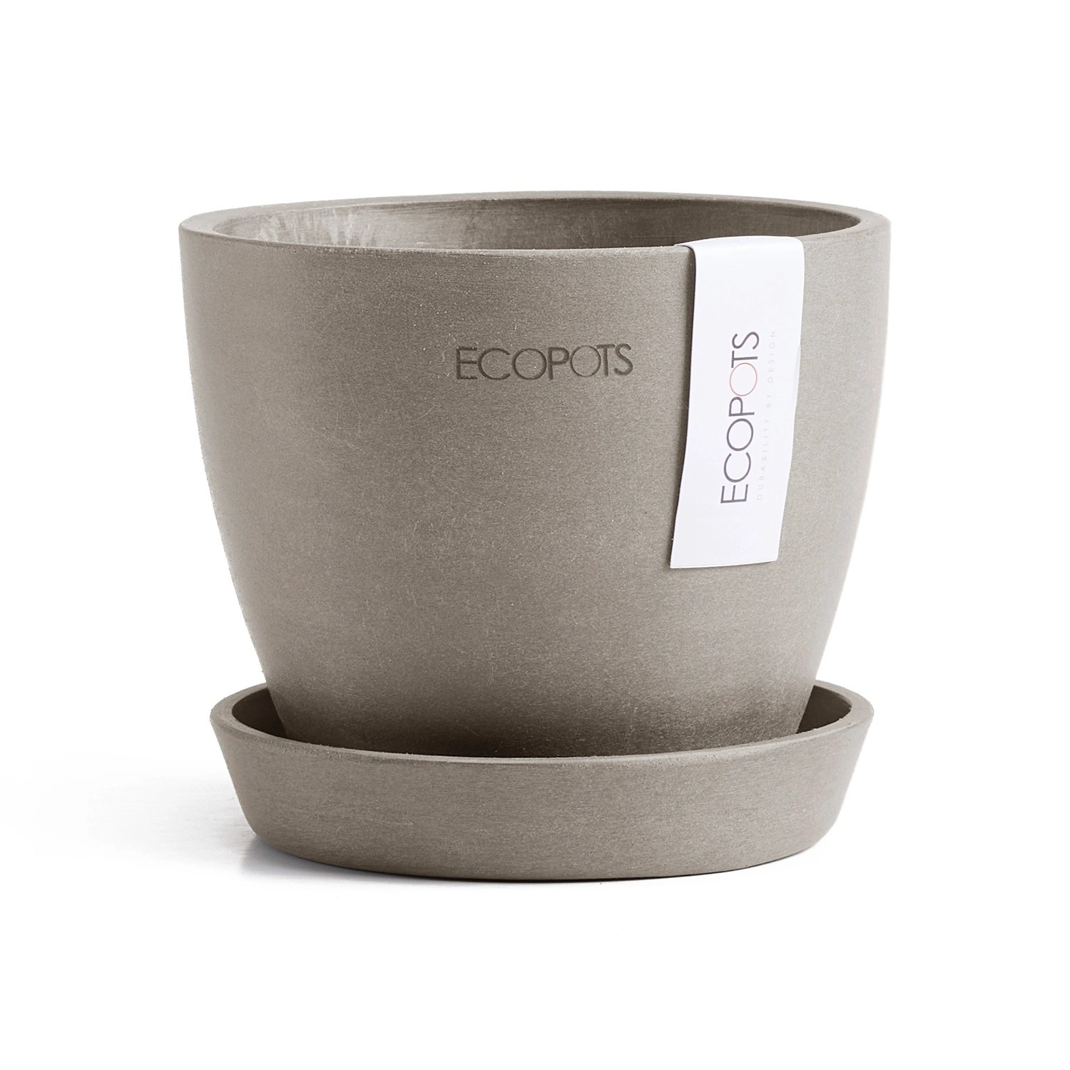 Ecopots Pflanztopf Antwerp Mini Braungrau 11,5 cm x 10,1 cm von Ecopots