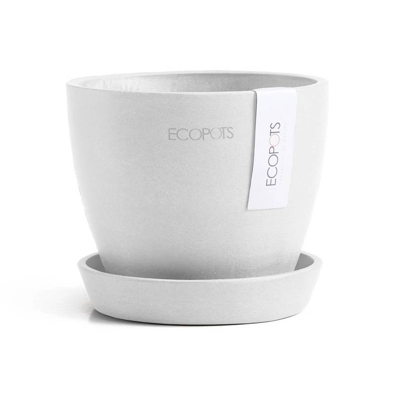 Ecopots Pflanztopf Antwerp Mini Weiß 11,5 cm x 10,1 cm von Ecopots