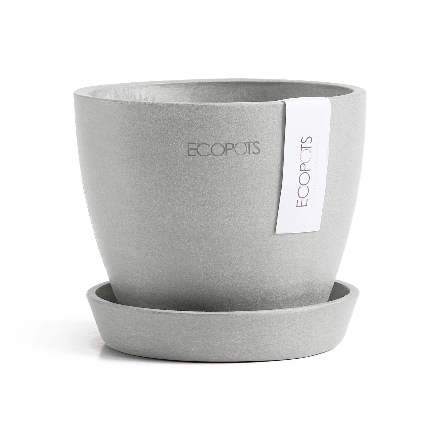 Ecopots Pflanztopf Antwerp Mini Weißgrau 11,5 cm x 10,1 cm von Ecopots