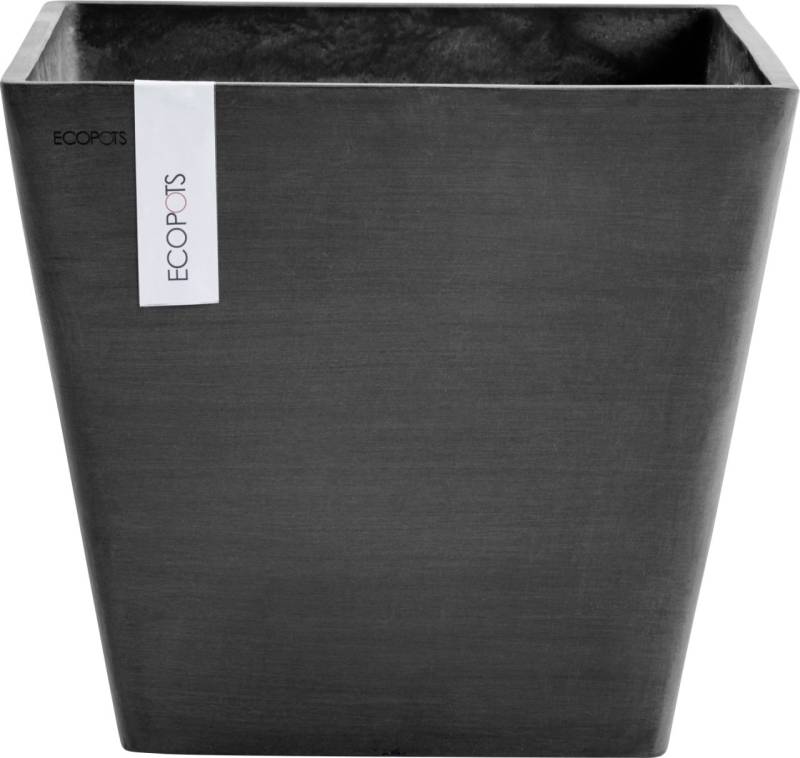 Ecopots Pflanztopf Rotterdam 40 x 40 x 35 cm dunkelgrau von Ecopots