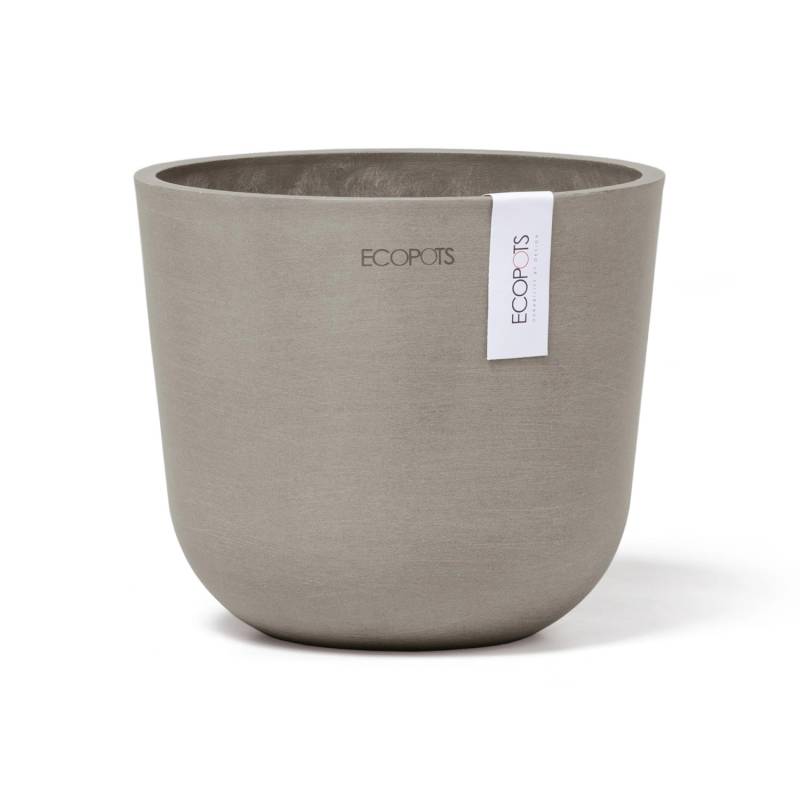 Ecopots Pflanztopf Oslo Mini Braungrau 16 cm x 14 cm von Ecopots