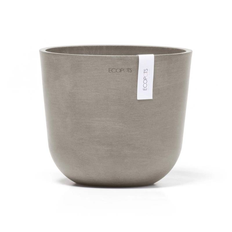 Ecopots Pflanztopf Oslo Mini Braungrau 19 cm x 16,5 cm von Ecopots