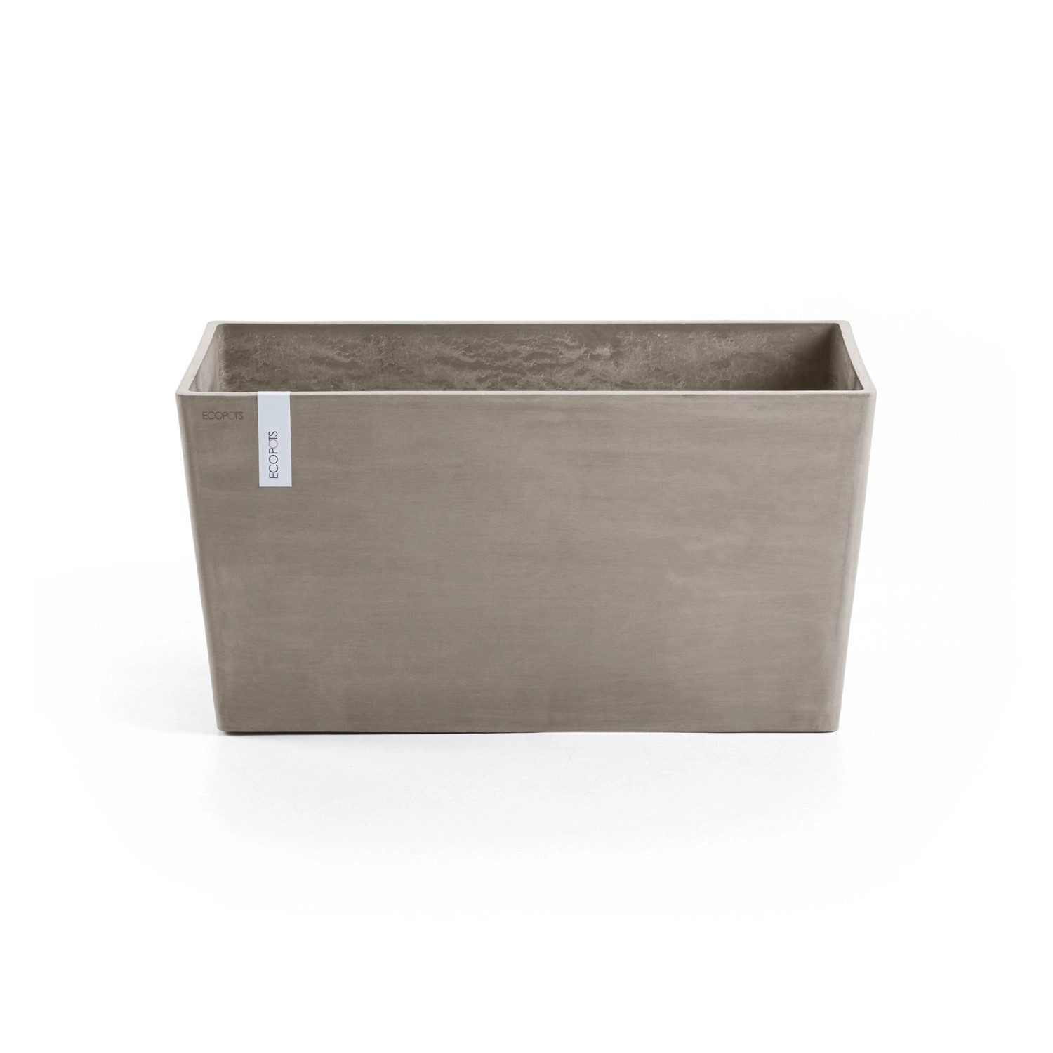 Ecopots Pflanztopf Paris Braungrau 80 cm x 38 cm x 40 cm von Ecopots