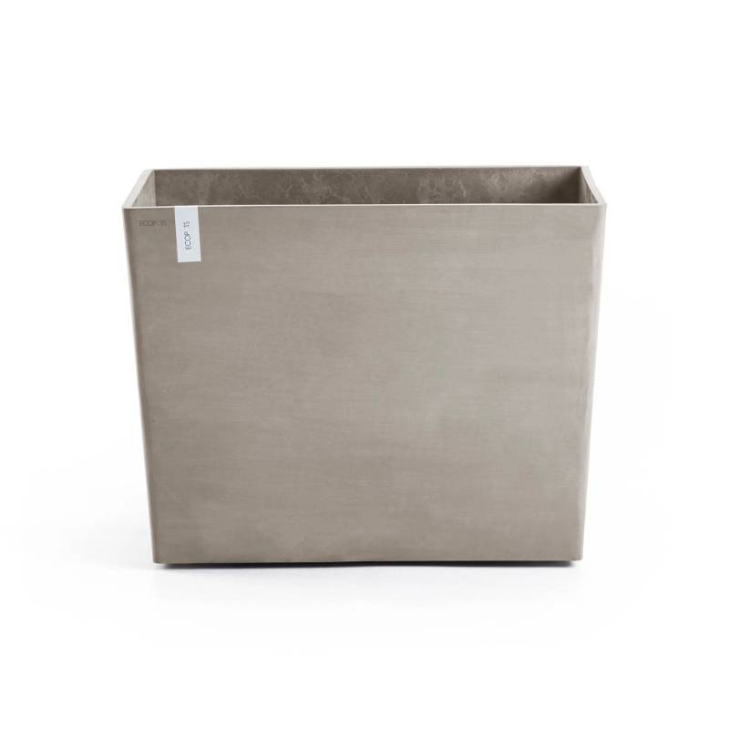 Ecopots Pflanztopf Paris Rollen Braungrau 85 cm x 40 cm x 65 cm von Ecopots