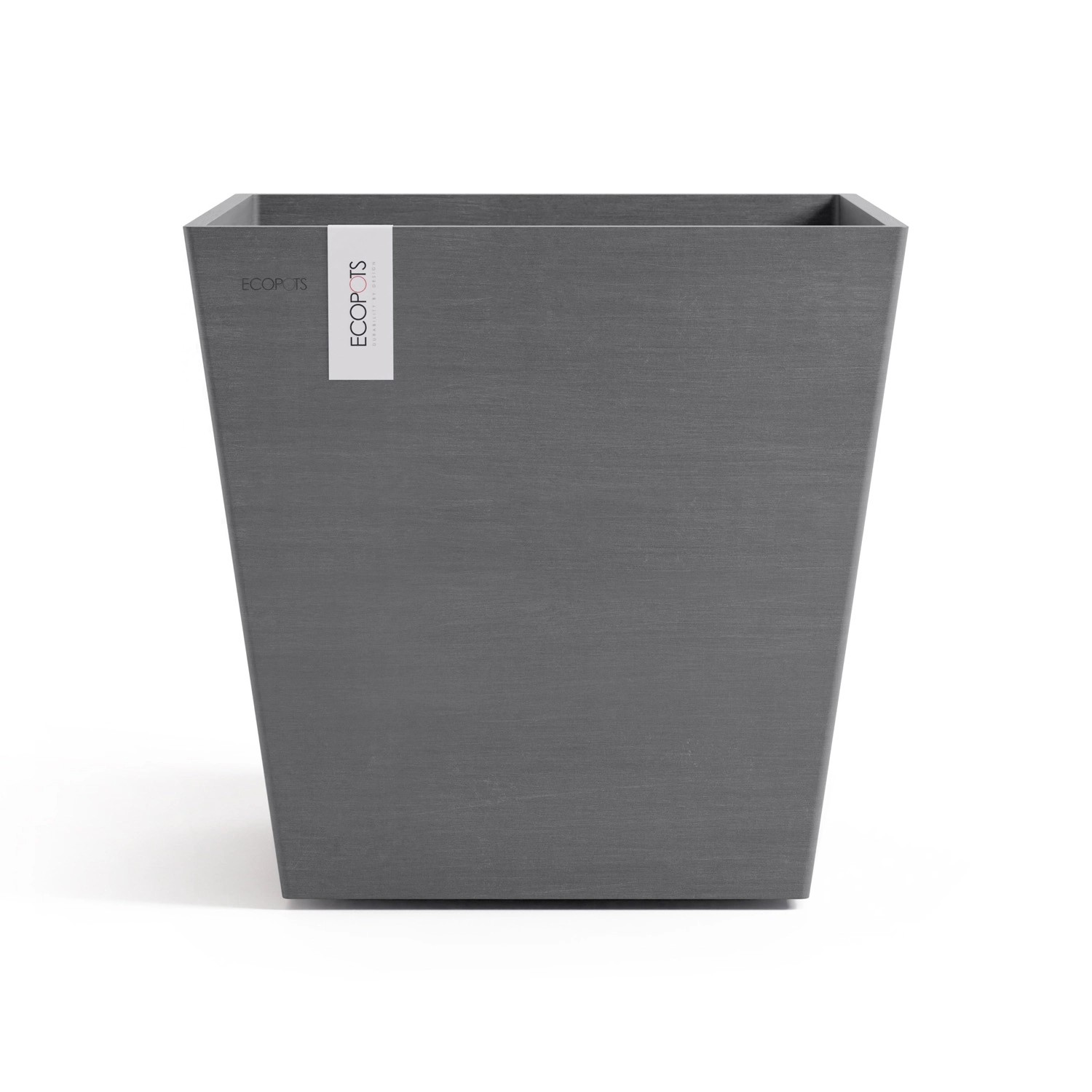 Ecopots Pflanztopf Rotterdam Grau 45,4 cm x 44 cm von Ecopots