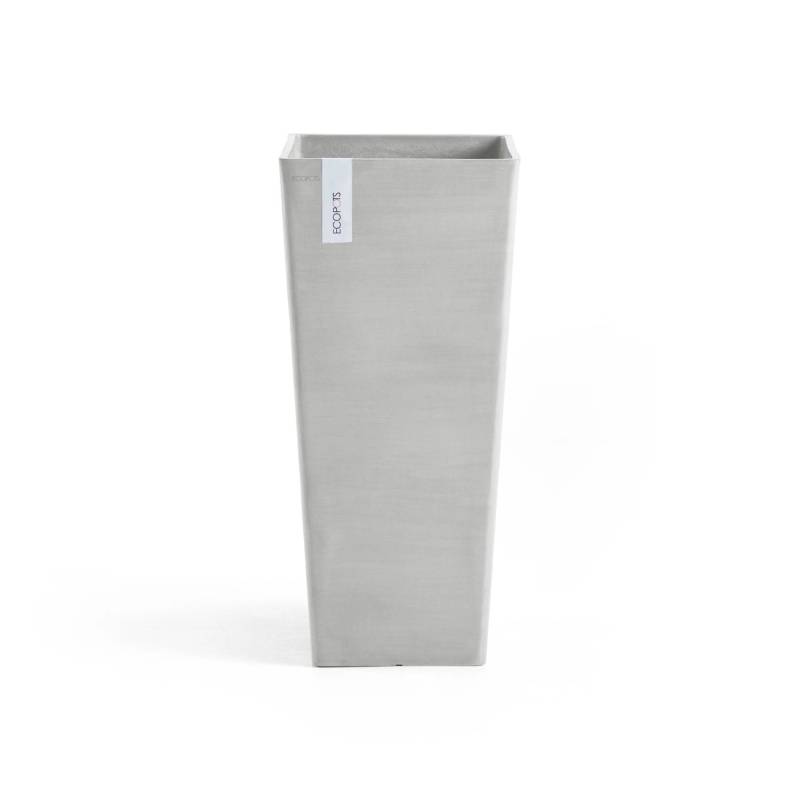 Ecopots Pflanztopf Rotterdam Halbhoch Weißgrau 32 cm x 70 cm von Ecopots