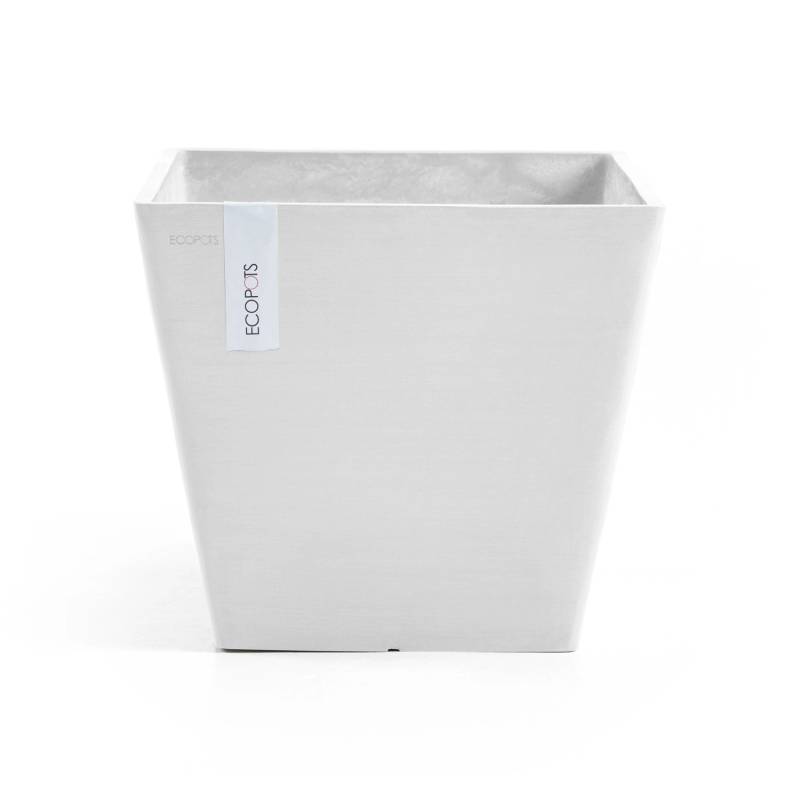 Ecopots Pflanztopf Rotterdam Weiß 30 cm x 26 cm von Ecopots