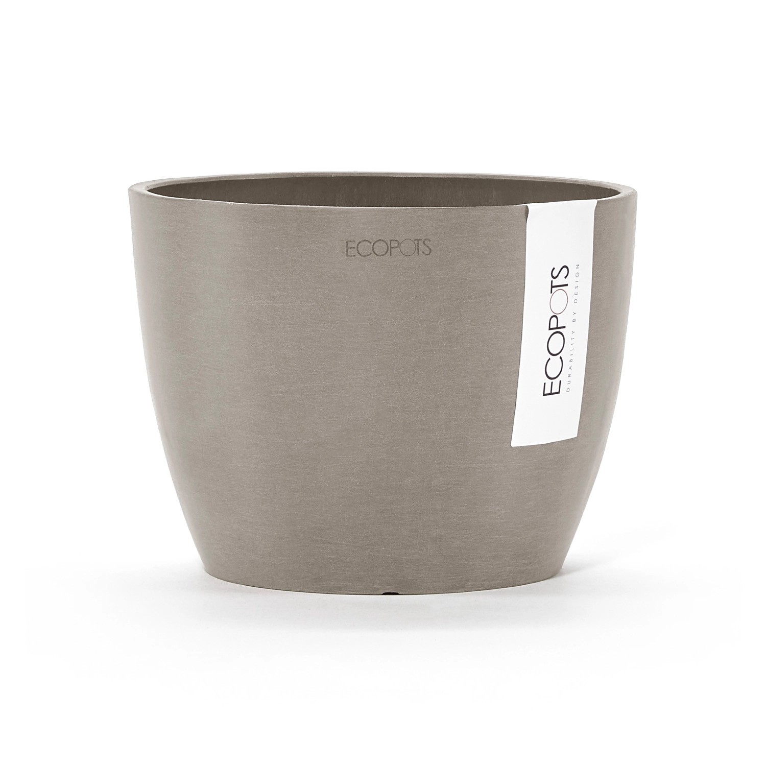 Ecopots Pflanztopf Stockholm Braungrau 16 cm x 12,5 cm von Ecopots