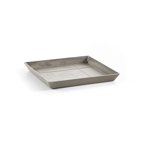Ecopots Untersetzer für Blumentopf Rotterdam Braun Grau (Taupe) - Außen 30 x 30 cm/Innen 26 x 26 cm - Unterteller für Pflanzentopf aus Recycling Kunststoff - Topfuntersetzer modern Indoor/Outdoor von Ecopots