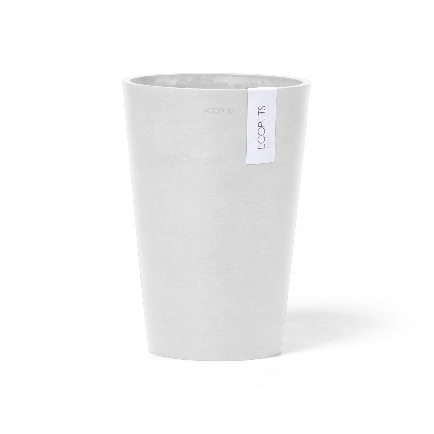 Ecopots Vase Pisa Weiß 17,5 cm x 3 cm von Ecopots