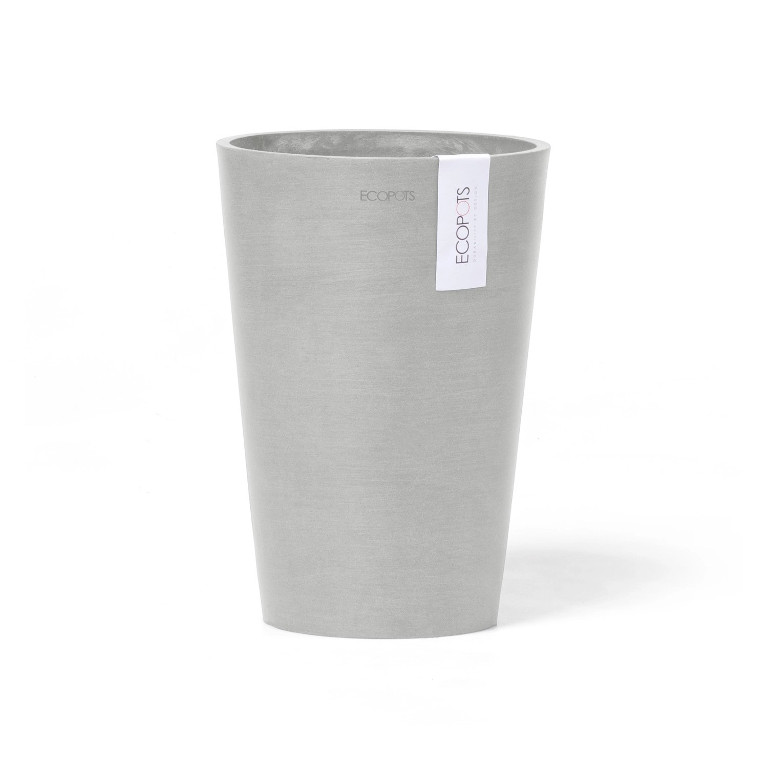 Ecopots Vase Pisa Weißgrau 14 cm x 20 cm von Ecopots