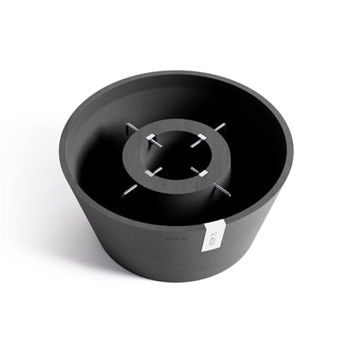 Ecopots Weihnachtsbaumständer Dunkelgrau aus recyceltem Kunststoff, stabil & UV-beständig für Bäume bis 3m Höhe, innen & außen geeignet von Ecopots