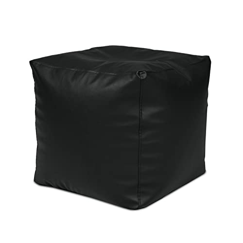 Ecopuf Cube | Pouf Sitzhocker 37x37x37cm Gefüllt mit Polystyrol (PS) Füllung | Sitzsack Hocker Bodenkissen for Indoor Use | Fußhocker in Stylish Design von Ecopuf