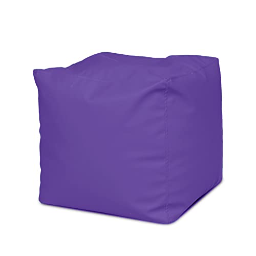 Ecopuf Cube | Pouf Sitzhocker 37x37x37cm Gefüllt mit Polystyrol (PS) Füllung | Sitzsack Hocker Bodenkissen for Indoor Use | Fußhocker in Stylish Design von Ecopuf