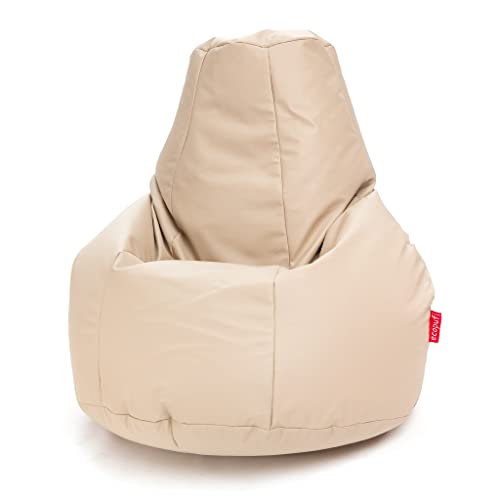 Ecopuf Active | Sitzsack Sessel Riesensessel mit gepolstertem Stuhl Gaming | Sitzsäcke Entspannung aus Stoff Kunstleder | Sitzsack XXL Maße: 90 x 130 cm von Ecopuf