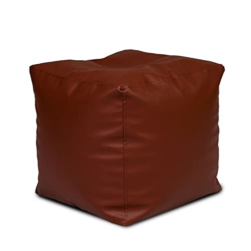 Ecopuf Cube | Pouf Sitzhocker 50x50x50cm Gefüllt mit Polystyrol (PS) Füllung | Sitzsack Hocker Bodenkissen for Indoor Use | Fußhocker in Stylish Design von Ecopuf