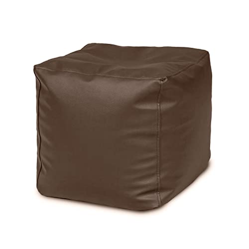 Ecopuf Cube | Pouf Sitzhocker 50x50x50cm Gefüllt mit Polystyrol (PS) Füllung | Sitzsack Hocker Bodenkissen for Indoor Use | Fußhocker in Stylish Design von Ecopuf