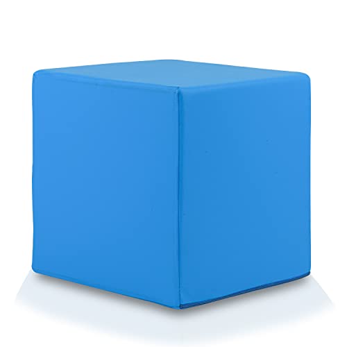 Ecopuf Cube - Sitzhocker Hocker Kunstleder Lederimitat Sitzbox Quader Würfel Pouf Ottomane Fußbank für's Wohnzimmer Wohneinrichtung 40x40x40 cm Faber Himmlisch E19 von Ecopuf