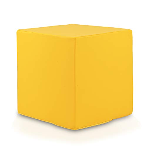 Ecopuf Cube - Sitzhocker Hocker Kunstleder Lederimitat Sitzbox Quader Würfel Pouf Ottomane Fußbank für's Wohnzimmer Wohneinrichtung 40x40x40 cm Faber Zitronengelb E18 Ecopuf Cube - Sitzhocker Hocker Kunstleder Lederimitat Sitzbox Quader Würfel Pouf Ottomane Fußbank für's Wohnzimmer Wohneinrichtung 40x40x40 cm Faber Zitronengelb E18 von Ecopuf