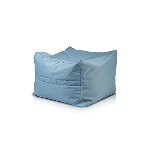 Ecopuf Cubo - Sitzhocker Sitzsack Hocker Outdoor wasserdichtes Polyester Würfel Fußhocker hochwertig und pflegeleicht doppeltes herausnehmbares Innenfutter mit Griff Größe 60 X 45 cm Faber Avio M6 von Ecopuf