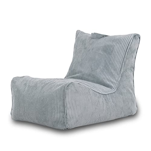 Ecopuf Flavio - Sitzsack Cord Sessel Mit Füllung Chaiselongue - Indoor Beanbag aus Velvet - Sitzsäcke für relaxtes Sitzen & Liegen - Sitzsack Sessel mit Tasche und Griff - 80x50x60 cm von Ecopuf