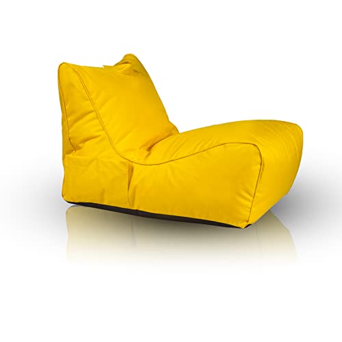 Ecopuf Flavio | Sitzsack Sessel Mit Füllung Chaiselongue | Indoor und Outdoor Beanbag aus Polyester | Sitzsäcke für relaxtes Sitzen & Liegen | Sitzsack Sessel mit Tasche und Griff | 80x50x60 cm von Ecopuf