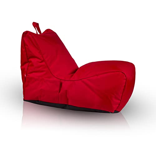 Ecopuf Flavio | Sitzsack Sessel Mit Füllung Chaiselongue | Indoor und Outdoor Beanbag aus Polyester | Sitzsäcke für relaxtes Sitzen & Liegen | Sitzsack Sessel mit Tasche und Griff | 80x50x60 cm von Ecopuf