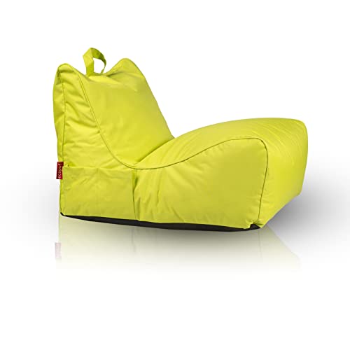 Ecopuf Flavio | Sitzsack Sessel Mit Füllung Chaiselongue | Indoor und Outdoor Beanbag aus Polyester | Sitzsäcke für relaxtes Sitzen & Liegen | Sitzsack Sessel mit Tasche und Griff | 80x50x60 cm von Ecopuf