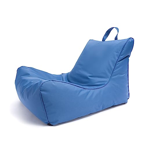 Ecopuf Flavio | Sitzsack Sessel Mit Füllung Chaiselongue | Indoor und Outdoor Beanbag aus Polyester | Sitzsäcke für relaxtes Sitzen & Liegen | Sitzsack Sessel mit Tasche und Griff | 80x50x60 cm von Ecopuf