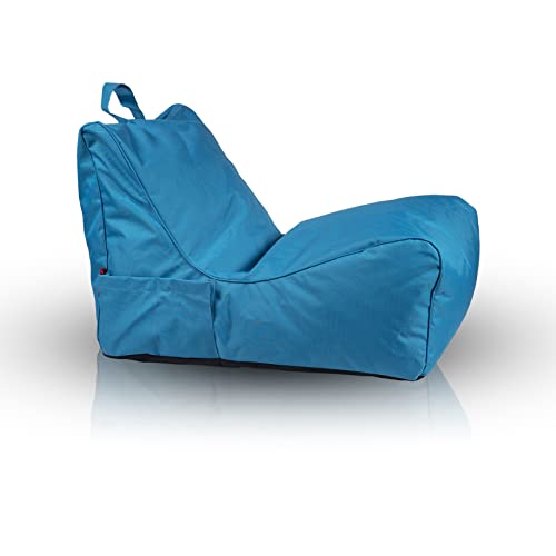 Ecopuf Flavio | Sitzsack Sessel Mit Füllung Chaiselongue | Indoor und Outdoor Beanbag aus Polyester | Sitzsäcke für relaxtes Sitzen & Liegen | Sitzsack Sessel mit Tasche und Griff | 80x50x60 cm von Ecopuf