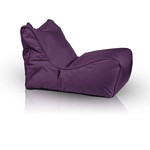 Ecopuf Flavio | Sitzsack Sessel Mit Füllung Chaiselongue | Indoor und Outdoor Beanbag aus Polyester | Sitzsäcke für relaxtes Sitzen & Liegen | Sitzsack Sessel mit Tasche und Griff | 80x50x60 cm von Ecopuf