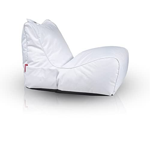 Ecopuf Flavio | Sitzsack Sessel Mit Füllung Chaiselongue | Indoor und Outdoor Beanbag aus Polyester | Sitzsäcke für relaxtes Sitzen & Liegen | Sitzsack Sessel mit Tasche und Griff | 80x50x60 cm von Ecopuf