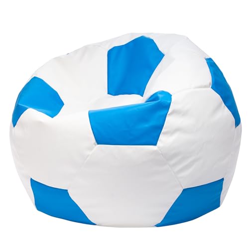 Ecopuf Sitzsack Ball - Bean Bag Ball - Sitzsäcke fur Gaming Sack - Zubehör für Fussball Kinderzimmer - Öko-Leder - 105x80cm, Hellblau E19 Ecopuf Sitzsack Ball - Bean Bag Ball - Sitzsäcke fur Gaming Sack - Zubehör für Fussball Kinderzimmer - Öko-Leder - 105x80cm, Hellblau E19 von Ecopuf