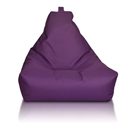 Ecopuf Keiko M Sitzsack - Outdoor und Indoor Bean-Bag aus Polyester mit Anti-Verlust Reißverschluss - 100x85 cm von Ecopuf