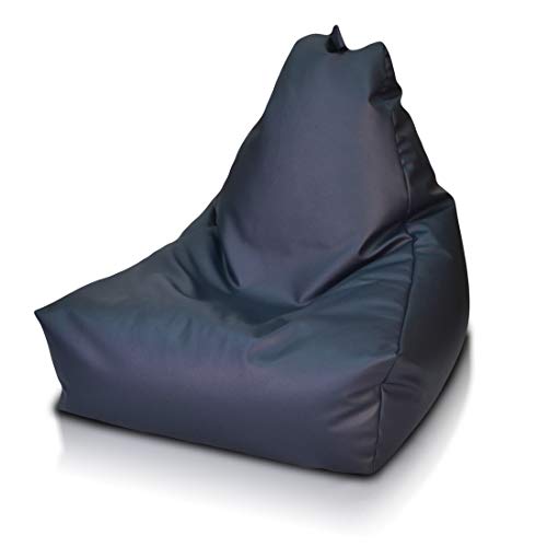 Ecopuf Keiko M Sitzsack - Outdoor und Indoor Beanbag aus Kunstleder mit Anti-Verlust Reißverschluss - 100x85 cm von Ecopuf