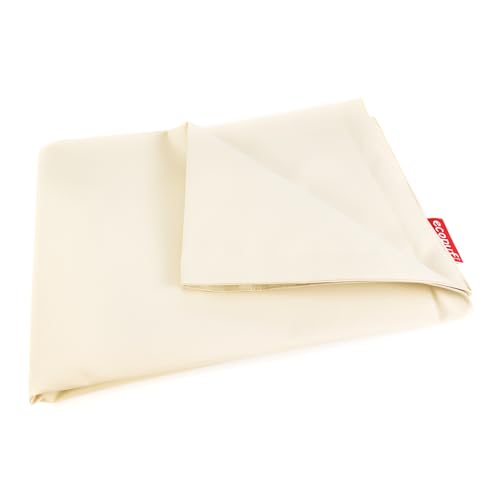 Ecopuf - Keiko Sitzsack Bezug ohne Füllung - Hülle Wetterfest - 100 x 140 cm - Polyester Sitzsackbezug zum Befüllen für Outdoor Sitzpouf - für Garten, Balkon, Terrasse - Größe S - Weiß von Ecopuf
