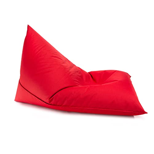 Ecopuf Lazy M Dreieckiger Sitzsack - vielseitiger Bean Bag mit EPS-Perlenfüllung aus robustem Polyester für drinnen und draußen – Höhe 100 cm, Länge 150 von Ecopuf
