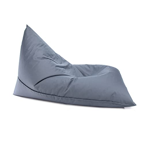 Ecopuf Lazy Sitzsack M Sitzsack aus Polyester, reißfest, wasserdicht, für Innen- und Außenbereich, 150 x 100 cm, gefüllt mit Polystyrol von Ecopuf