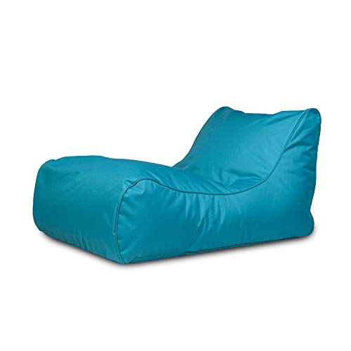 Ecopuf Master Sitzsack Outdoor Sonnenliege Chaise Longue XL Farbe Himmlisches Beanbag mit Seitliche Aufbewahrungstasche Chaiselongue Wasserfestes mit Füllung Dim 115X65X60 cm von Ecopuf