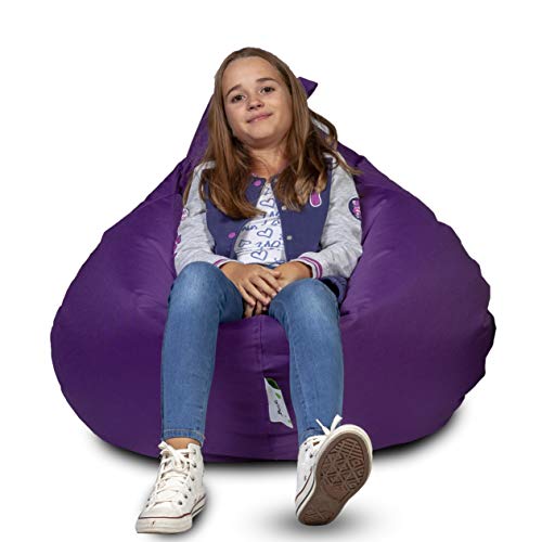 Ecopuf Oscar Sitzsack aus Polyester - Bean-Bag mit Anti-Verlust Reißverschluss und Tragegriff von Ecopuf