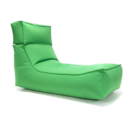 Ecopuf Outdoor Sitzsack Relaxliege Camel – wetterfester Sitzsack Sessel mit Abnehmbarer Kopfstütze – UV-resistenter Bean Bag – für drinnen und draußen von Ecopuf