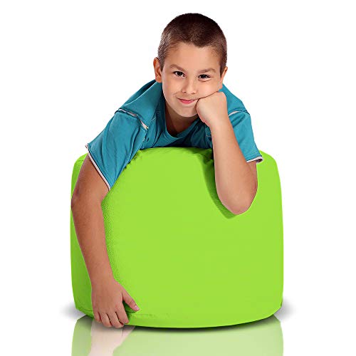 Ecopuf Point | Pouf Sitzhocker 55x40 aus Kunstleder | Pouf Hocker Runder Sitzpouf | Indoor und Outdoor als Fußhocker Yoga-Sitzkissen, Meditationskissen geeignet | Mit Polystyrol Füllung (EPS Perlen) von Ecopuf
