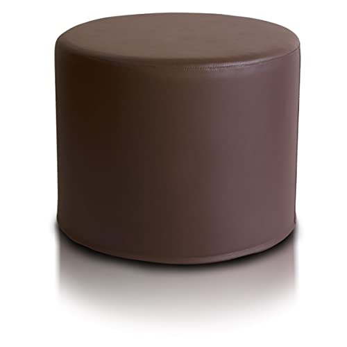 Ecopuf Pouf Hocker Roller - Gepolstert Sitzhocker aus Kunstleder - Ultraleicht - Abnehmbaren Bezug von Ecopuf