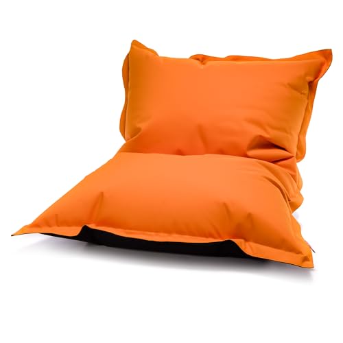 Ecopuf Pouf Sitzsack | Sitzsack aus wasserdichtem Polyester Größe M | Bodenkissen | Sitzsack für den Außenbereich Füllung aus Polystyrolperlen EPS Dim 100 x 140 cm von Ecopuf