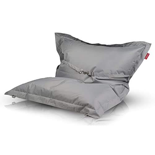 Ecopuf Riesiges Kissen mit Gurten, Sitzsack aus Polyester, wasserdicht, mit Füllung für Innen- und Außenbereich, 170 x 135 cm von Ecopuf