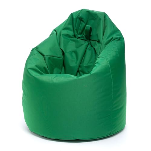 Ecopuf - Sako Pouf Sessel Outdoor - Sitzsack Kinderzimmer - Robuster Stoffsack - Entspannungssessel - Wohnungseinrichtung - Sessel Größe L - 70x110cm, Grün Nc20 von Ecopuf